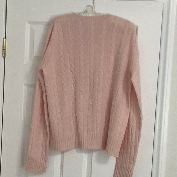 Cashmere pink cable sweater - Picture 2 of 6